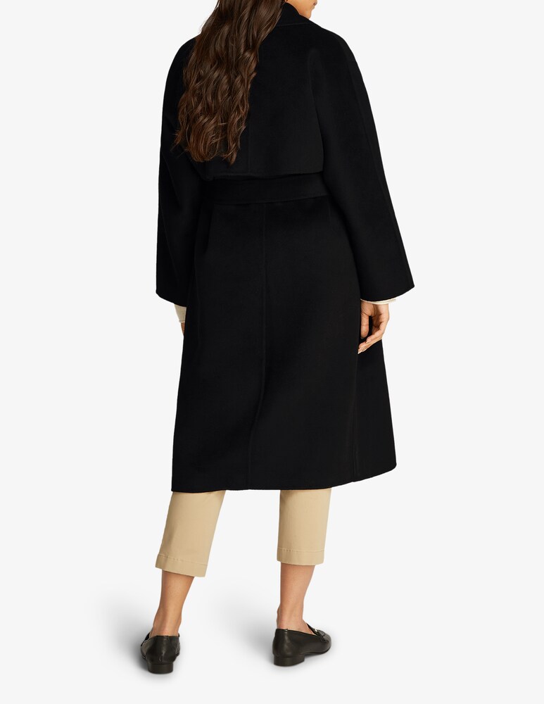 Calvin Klein Cappotto vestaglia lungo con cintura in lana Grande vendita