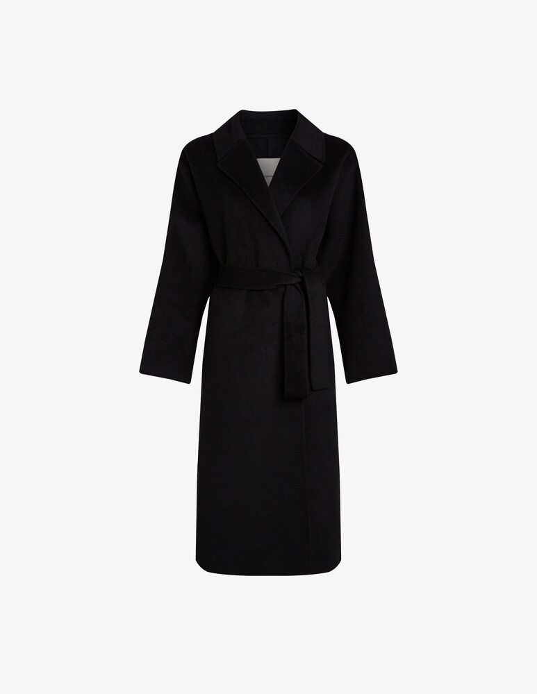 Calvin Klein Cappotto vestaglia lungo con cintura in lana Grande vendita