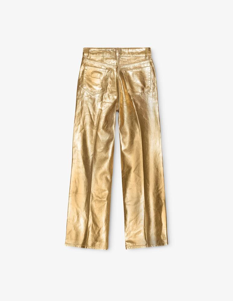 Ganni Jeans larghi in denim laminato Cyber Monday