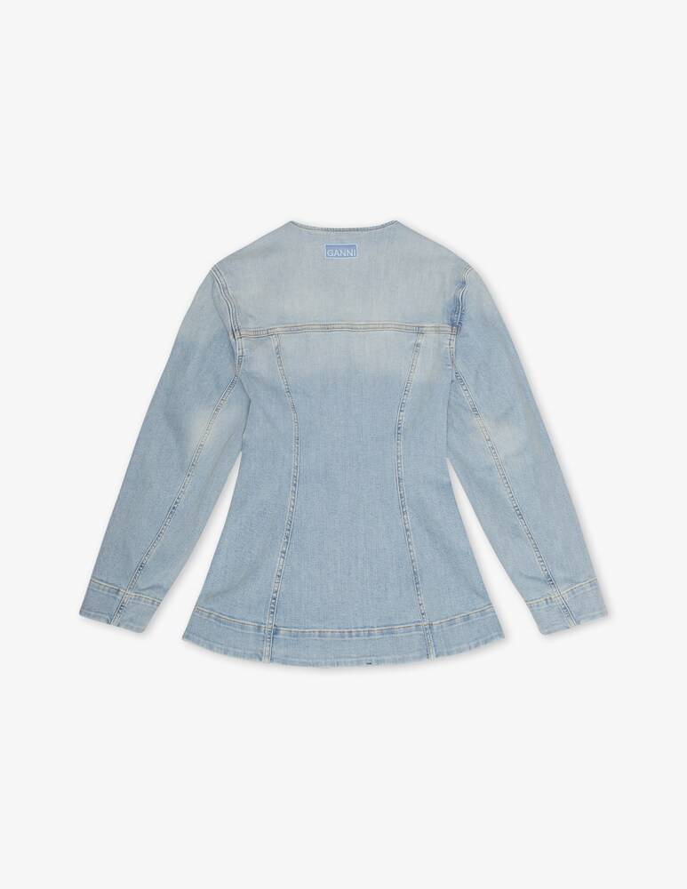 Ganni Blazer aderente in denim colorato Offerta natalizia