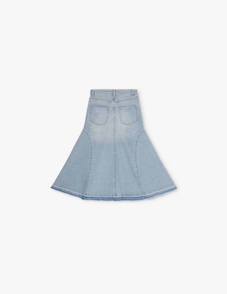 Ganni Gonna midi in denim tinta Offerte speciali