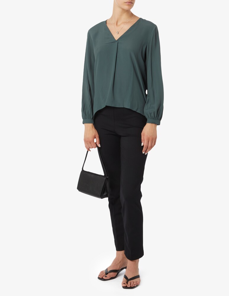EMME Marella Pordoi blusa v in misto seta In Vendita