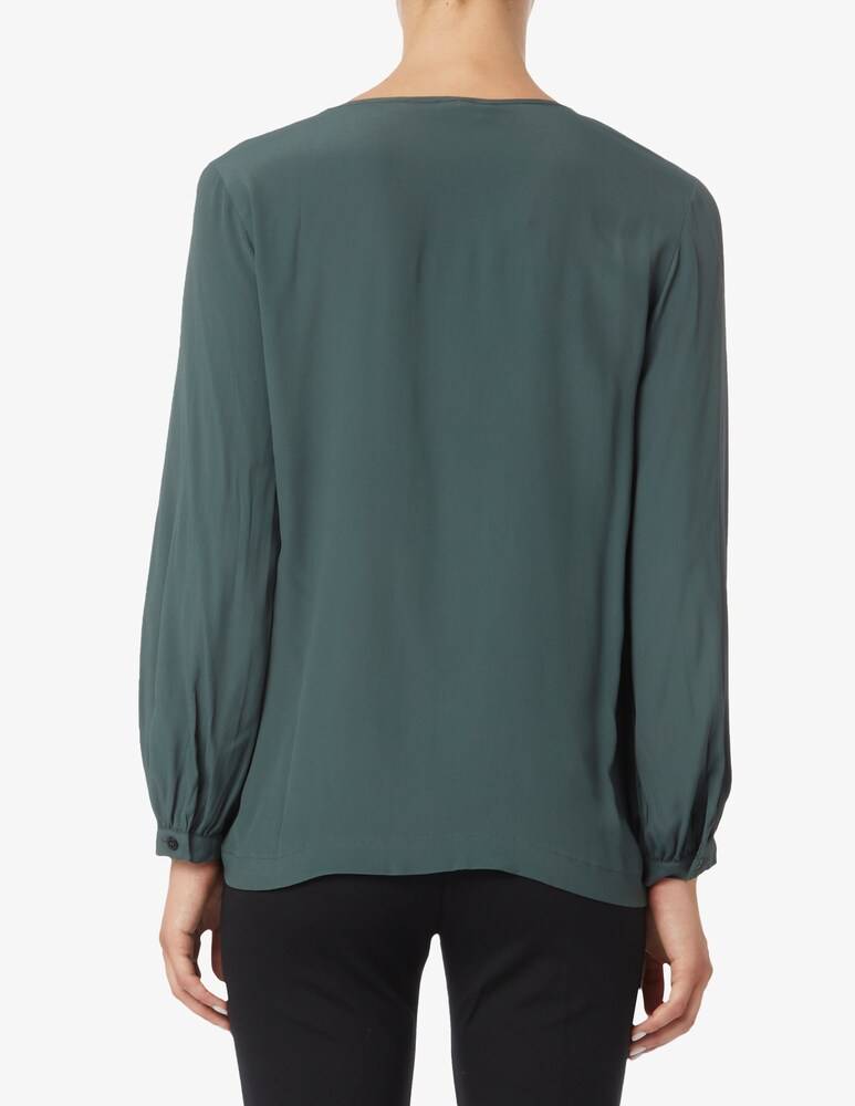 EMME Marella Pordoi blusa v in misto seta In Vendita