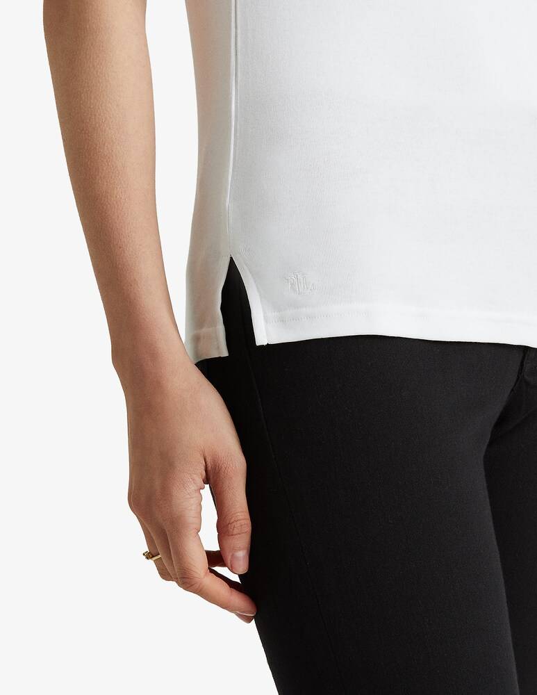 Lauren Ralph Lauren Top in cotone con scollo a barchetta Judy Offerta natalizia
