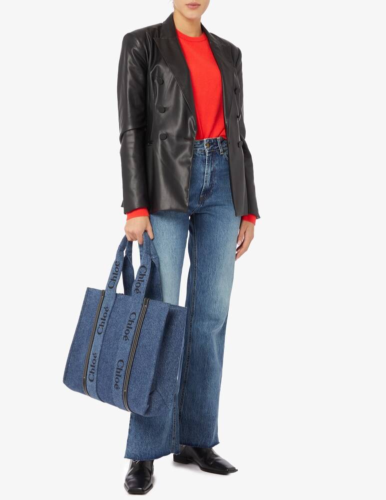 Chloé Borsa in denim L Woody Solo un giorno rimasto