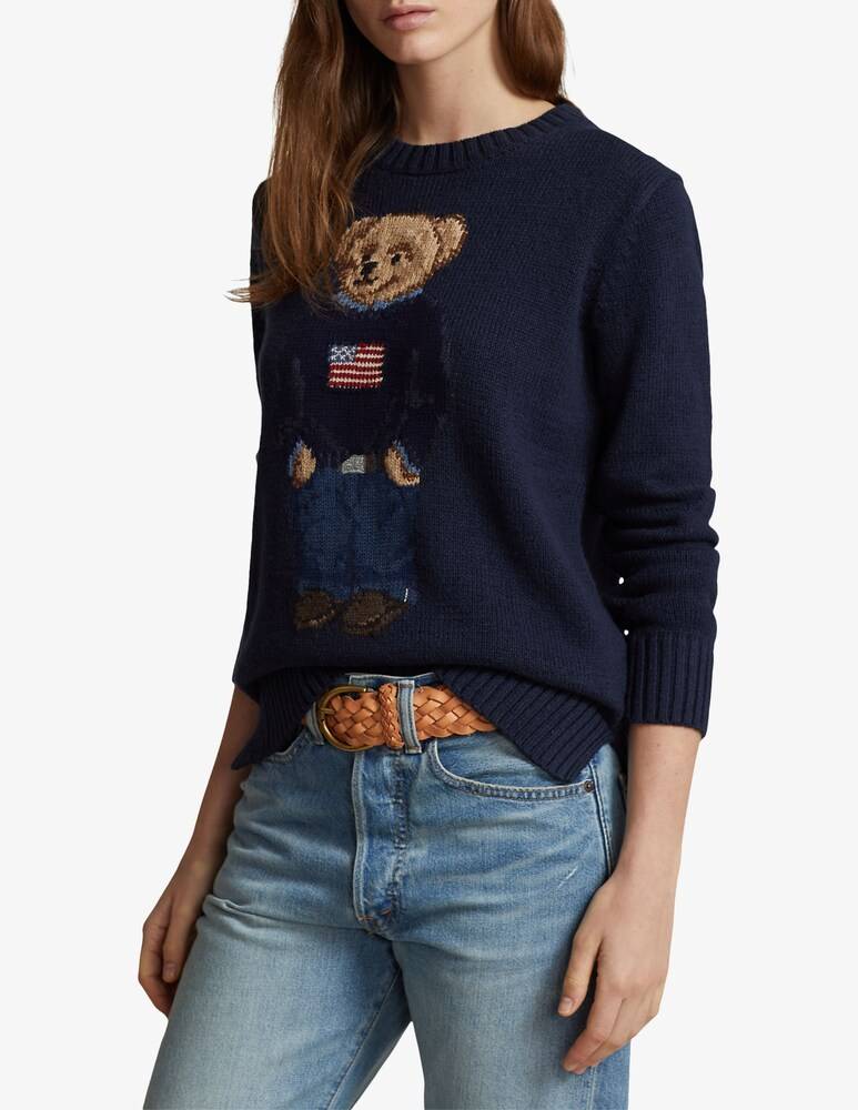 Polo Ralph Lauren Maglione in misto cotone e lino Bear Vendite Flash
