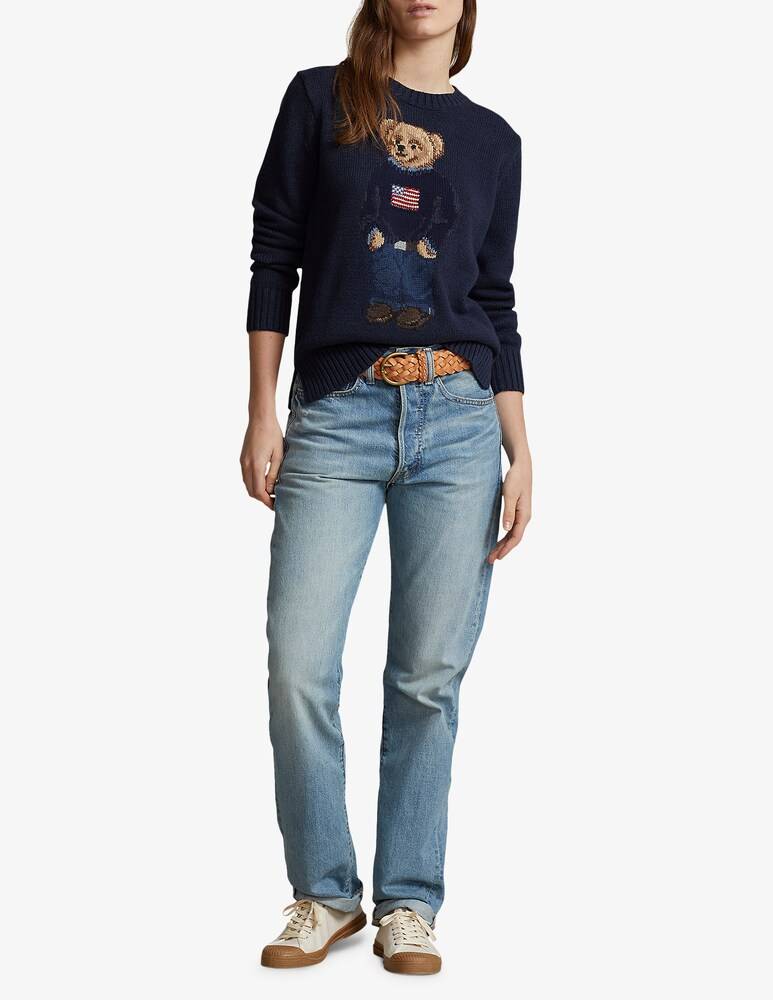 Polo Ralph Lauren Maglione in misto cotone e lino Bear Vendite Flash