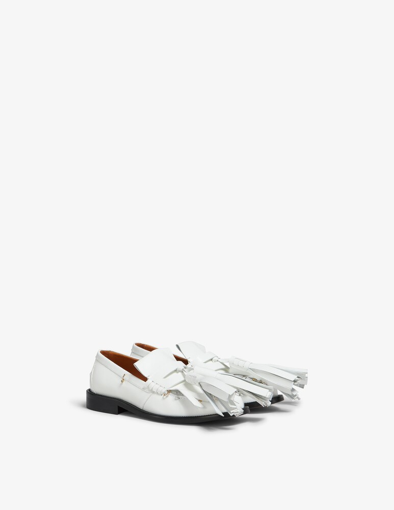 Marni Mocassino bambi in pelle con maxi nappine In vendita