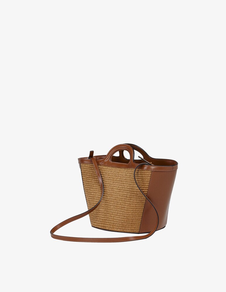 Marni Borsa in pelle e rafia - marrone Offerta speciale