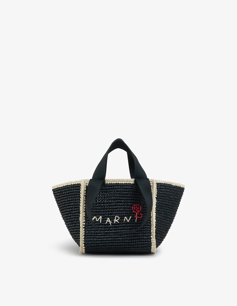 Marni Sillo borsa shopper in maglia macramé effetto rafia Offerta natalizia