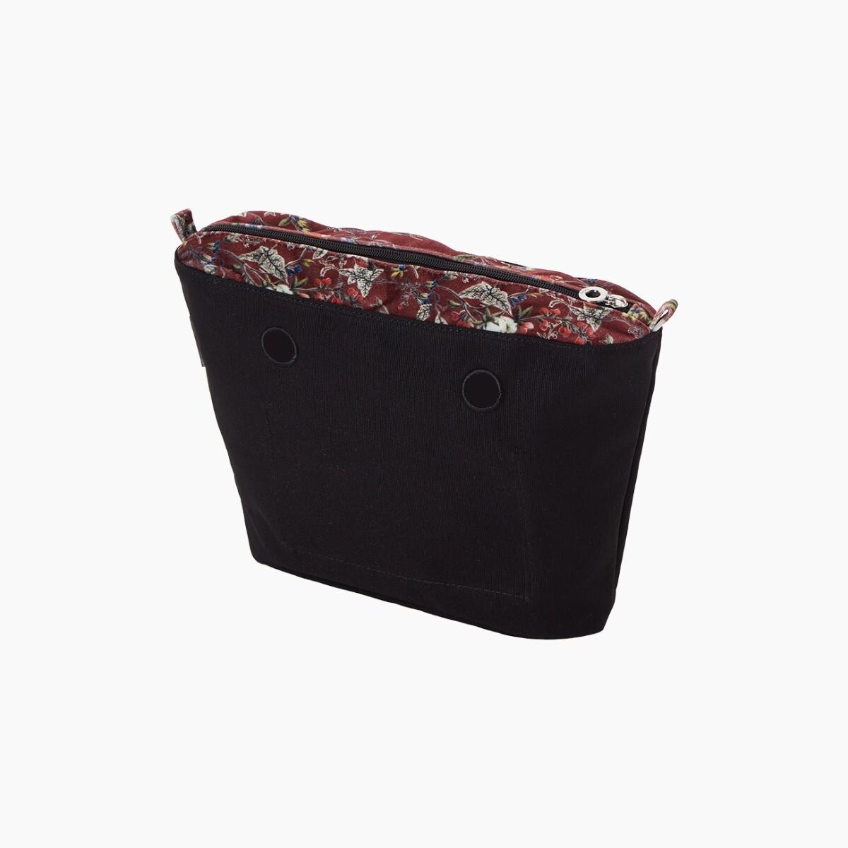 Sacca interna O bag mini velluto bordeaux