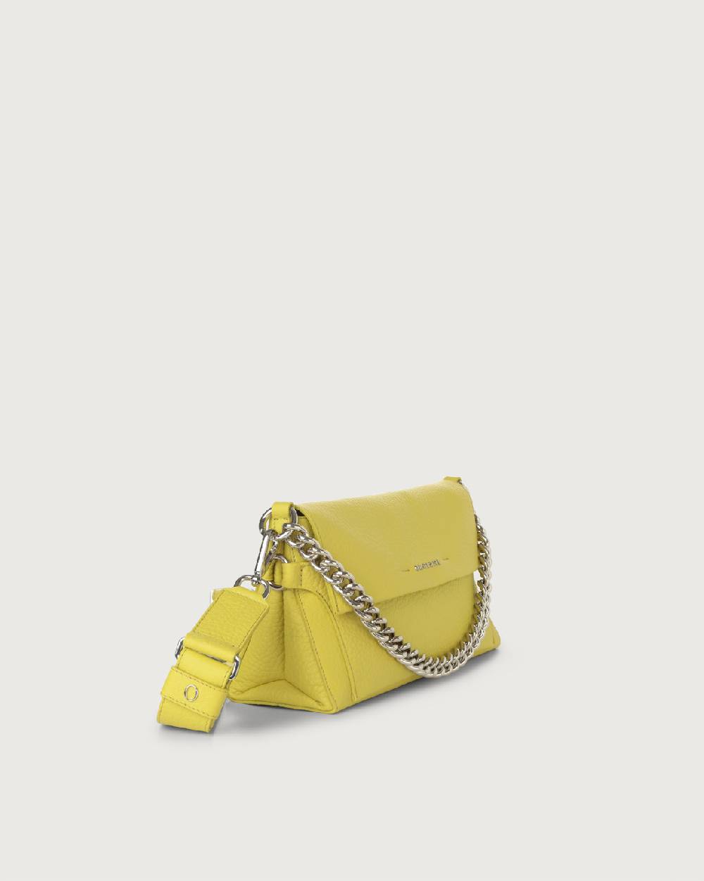 Orciani Borsa a spalla Missy Longuette Soft in pelle con catena e tracolla Novità