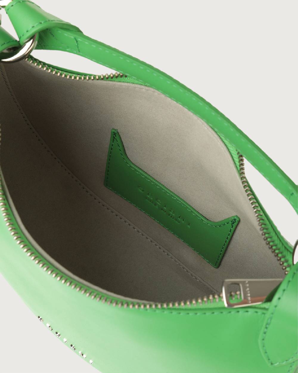 Orciani Mini Bag Dumpling Vanity in pelle con tracolla Vendita Calda
