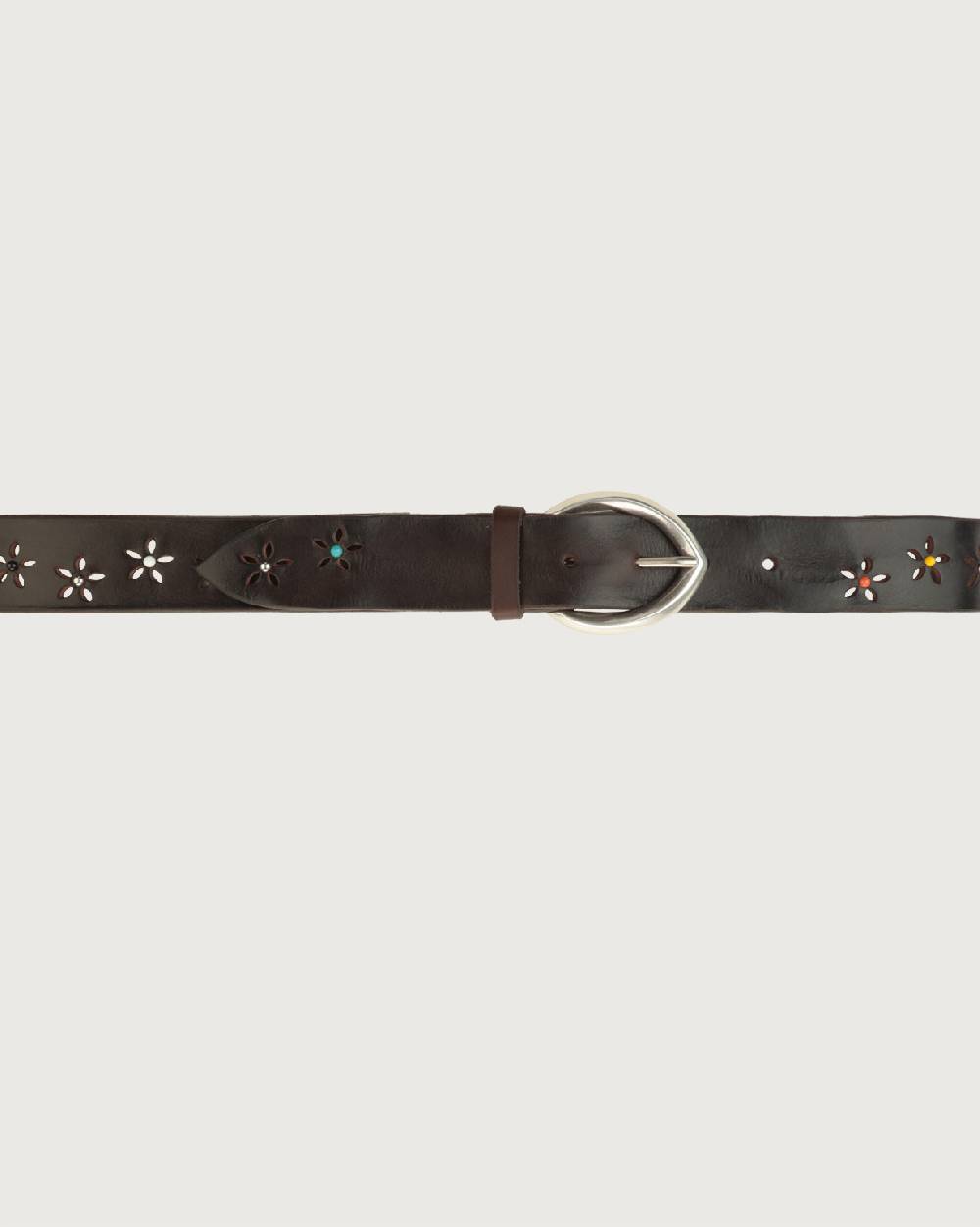 Orciani Cintura Bull Soft B in cuoio con borchie Presa