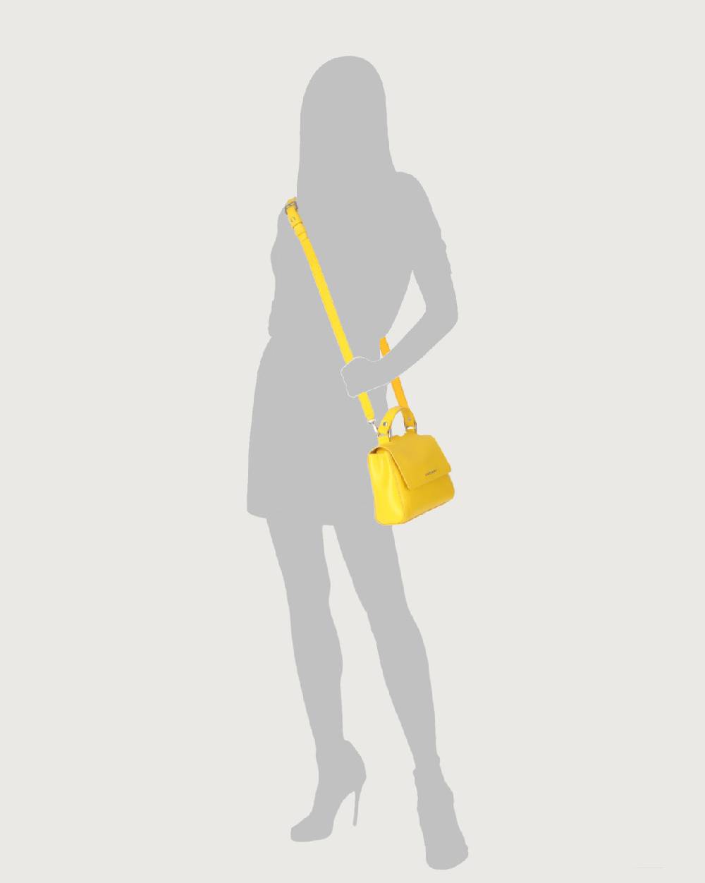 Orciani Borsa Sveva Vanity Mini a mano in pelle con tracolla Presa