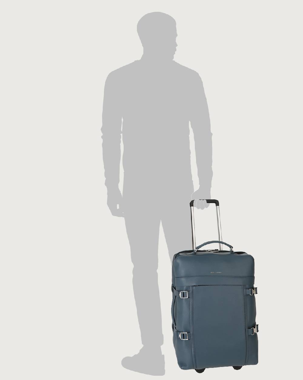 Orciani Trolley Micron due ruote in pelle Hotsell