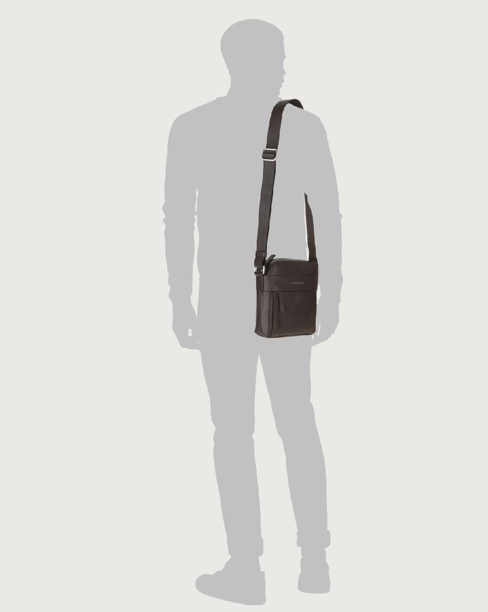Orciani Borsa messenger piccola Micron in pelle Italia