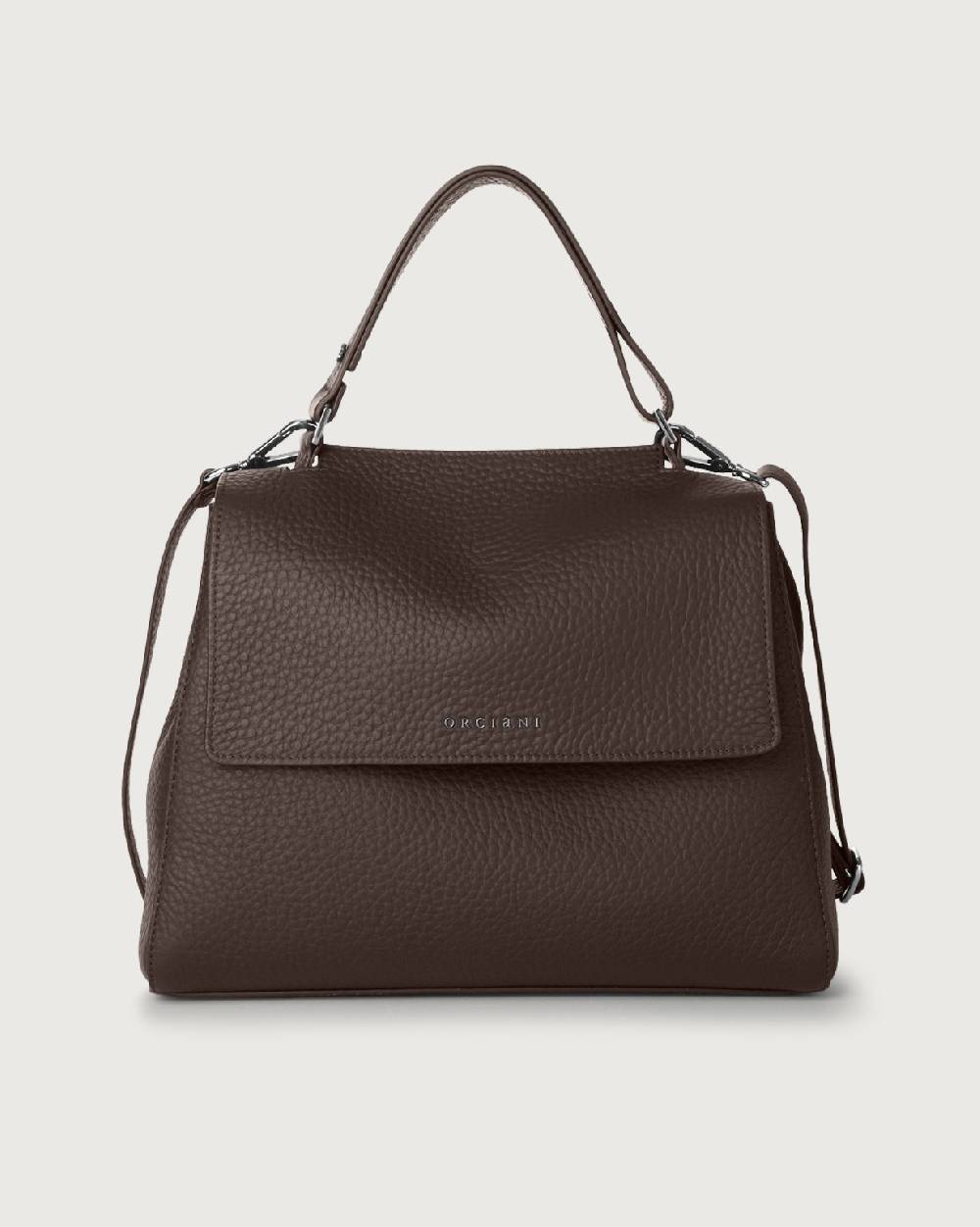 Orciani Borsa Sveva Soft Media a spalla in pelle con tracolla Italy