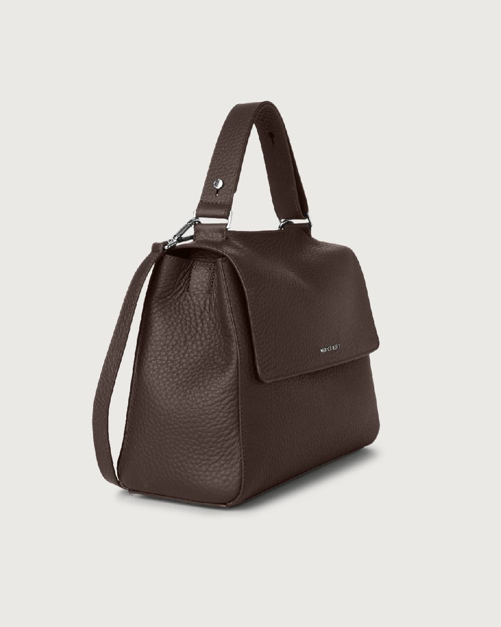 Orciani Borsa Sveva Soft Media a spalla in pelle con tracolla Italy