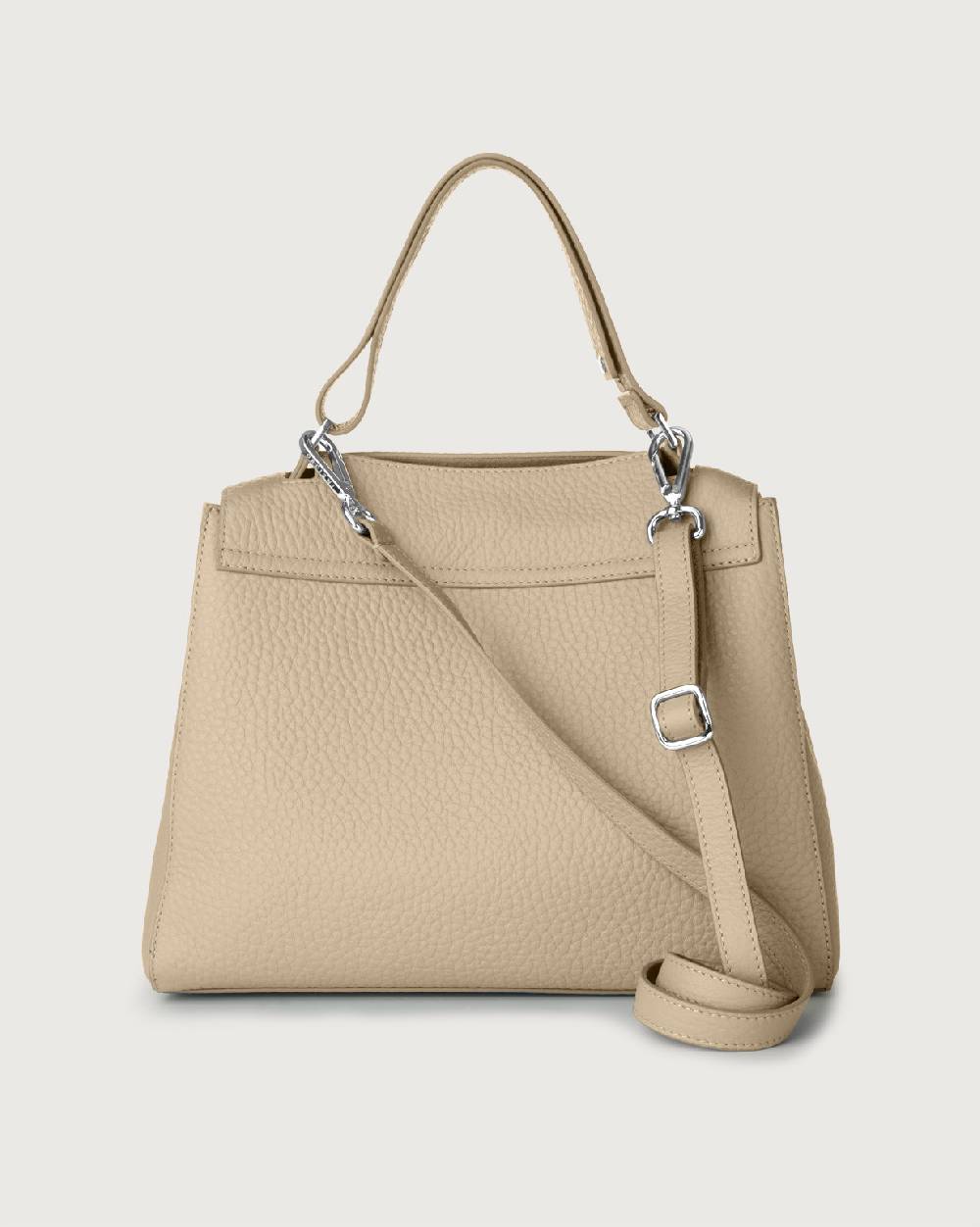 Orciani Borsa Sveva Soft Media a spalla in pelle con tracolla In Linea