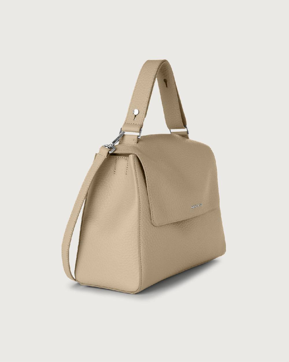 Orciani Borsa Sveva Soft Media a spalla in pelle con tracolla In Linea