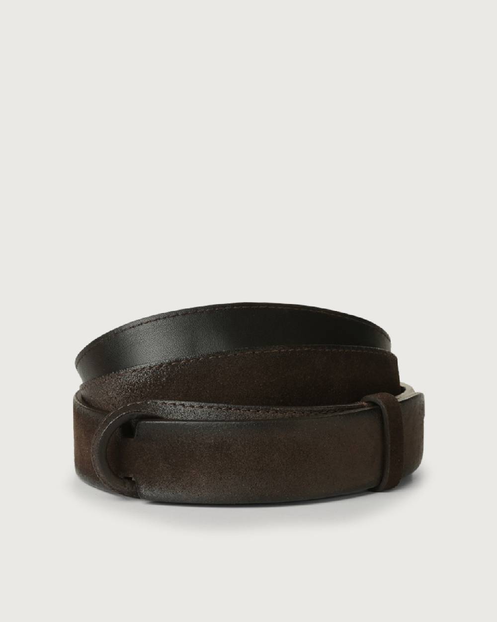 Orciani Cintura Nobuckle Cloudy in suede