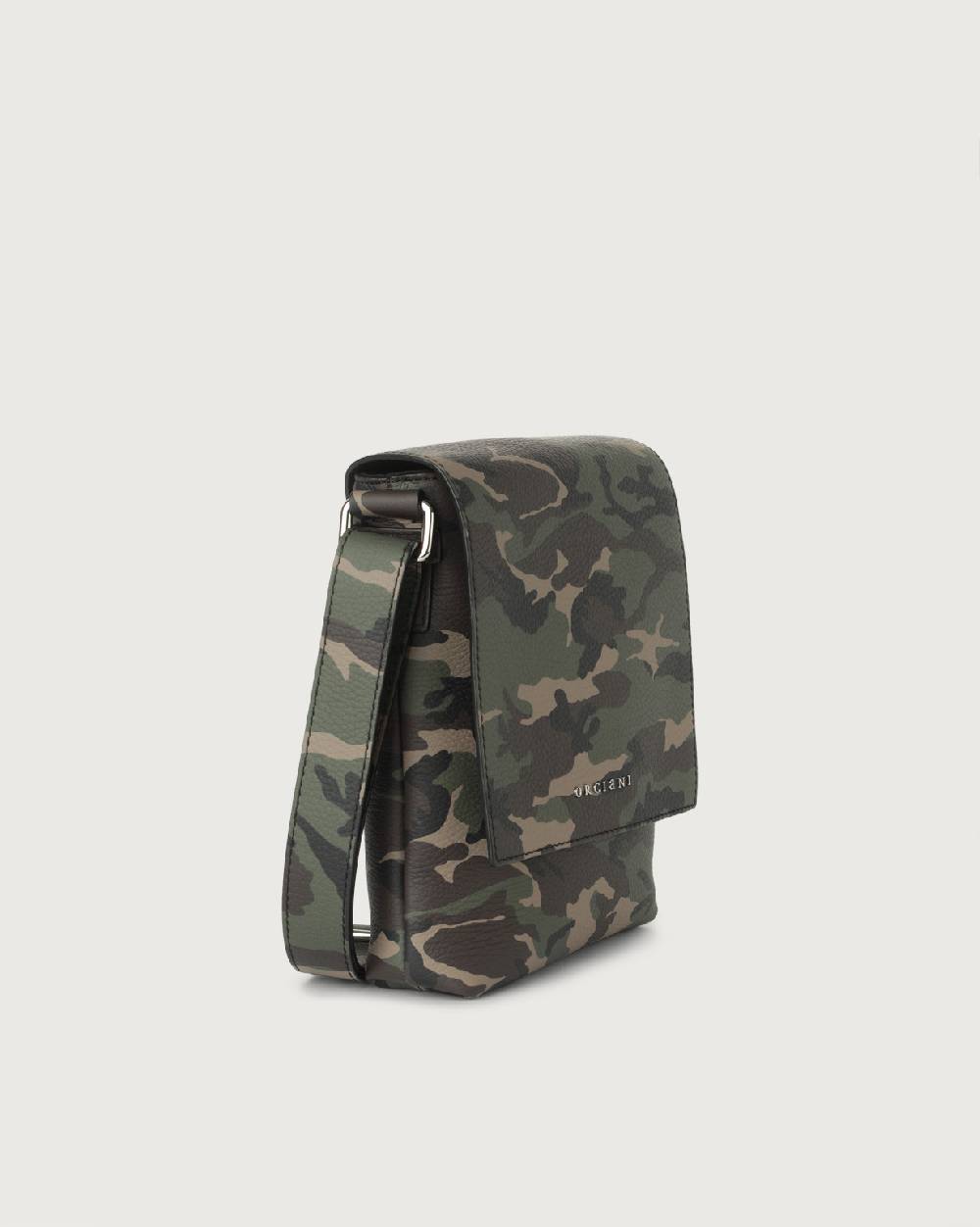 Orciani Borsa messenger piccola Camouflage in pelle Shopping Online