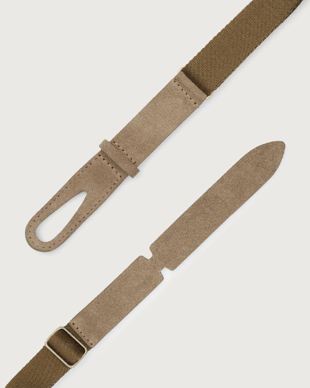 Orciani Cintura Nobuckle Kids Suede in camoscio e tessuto Sottocosto