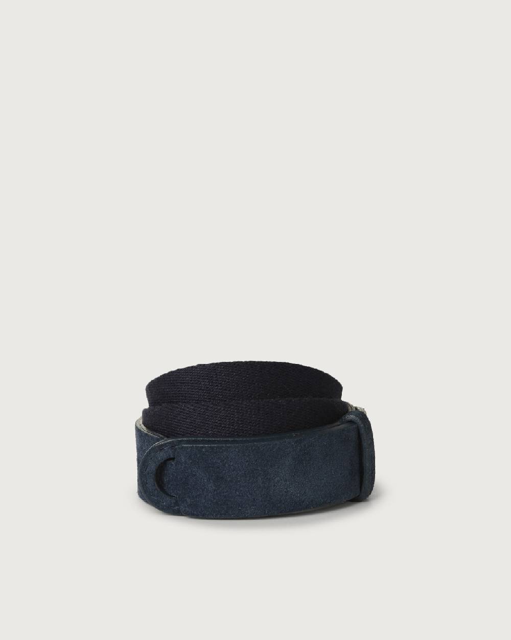 Orciani Cintura Nobuckle Kids Suede in camoscio e tessuto