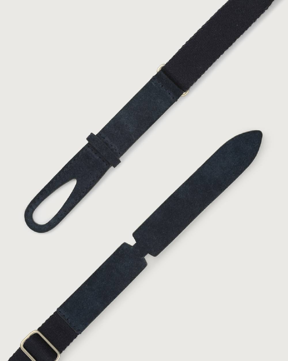 Orciani Cintura Nobuckle Kids Suede in camoscio e tessuto Convenienza