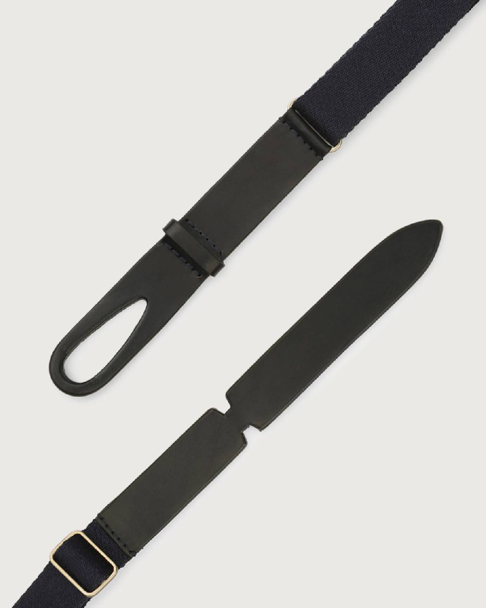 Orciani Cintura Nobuckle Kids Bull in cuoio e tessuto Sconto