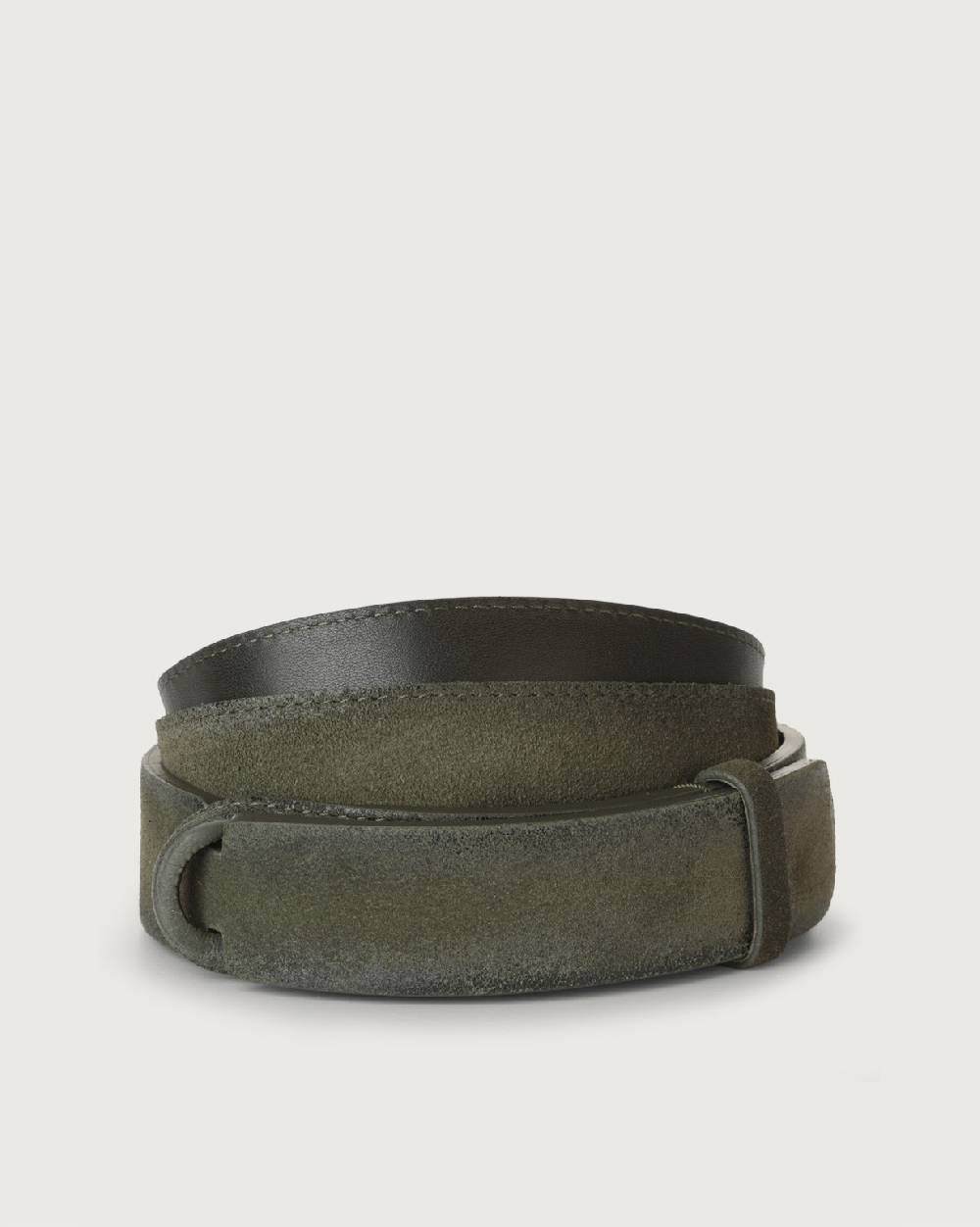 Orciani Cintura Nobuckle Cloudy in suede