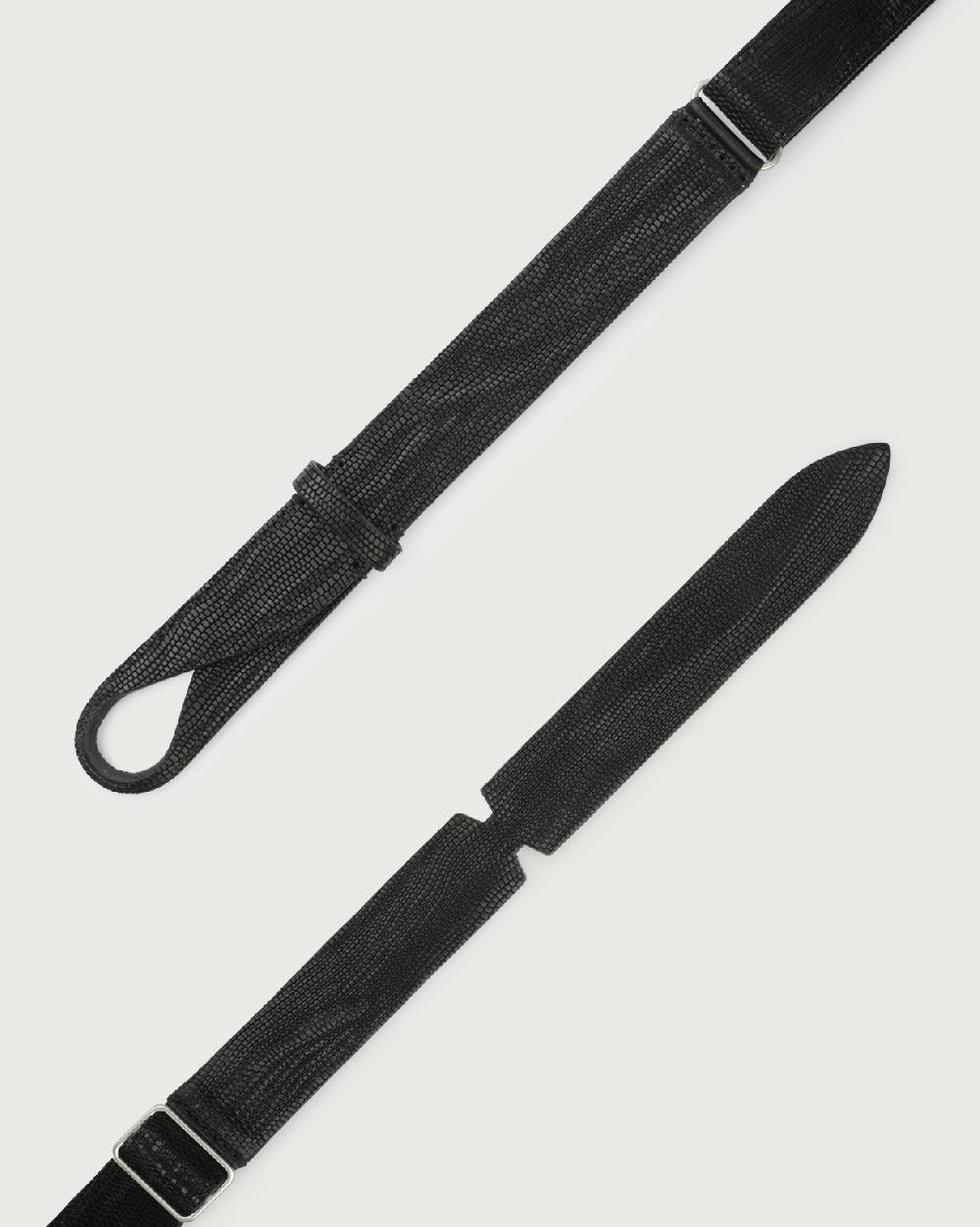 Orciani Cintura Nobuckle Lizard in cuoio Hotsell