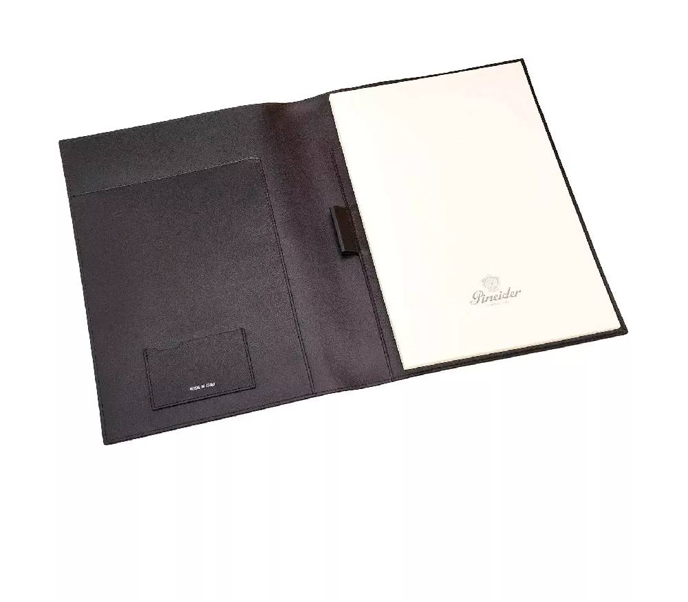 Pineider Porta Notepad con porta carte in Metro Smooth Qualità