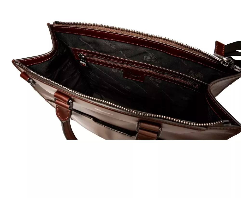 Pineider Florence Shopping Bag in Metro Smooth Vendita Calda