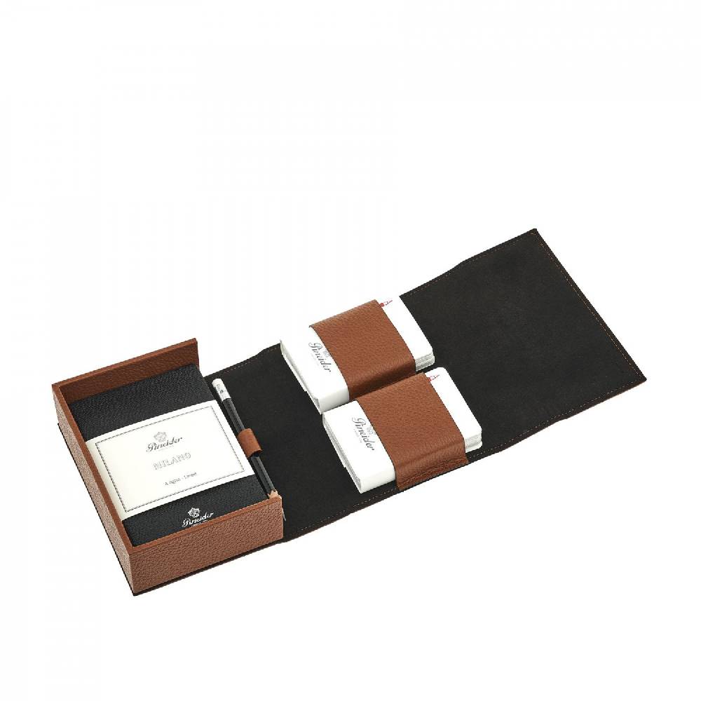 Pineider Set Carte da Gioco Burraco in pelle