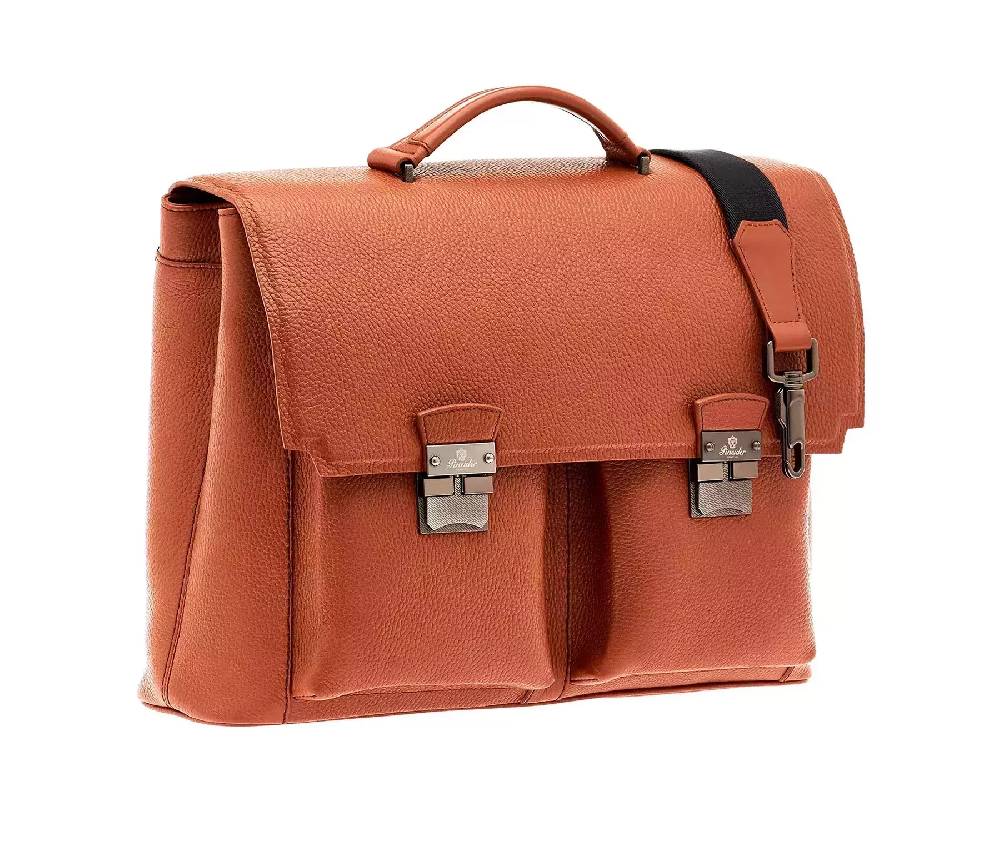 Pineider Double Briefcase in Bottalato Offerta