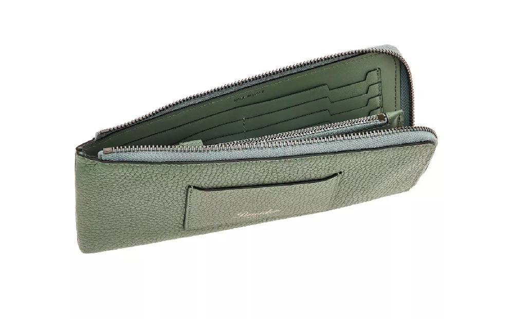 Pineider Portafoglio con zip in Bottalato Vendita