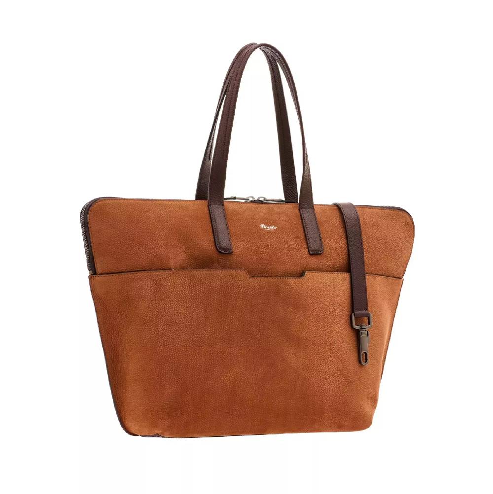 Pineider Saddle Tote Bag in Nabuk Sottocosto