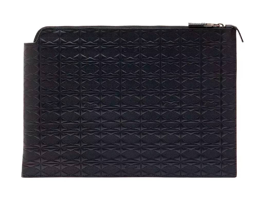 Pineider Pouch Large in Embossed Empress Saldi Di Fabbrica
