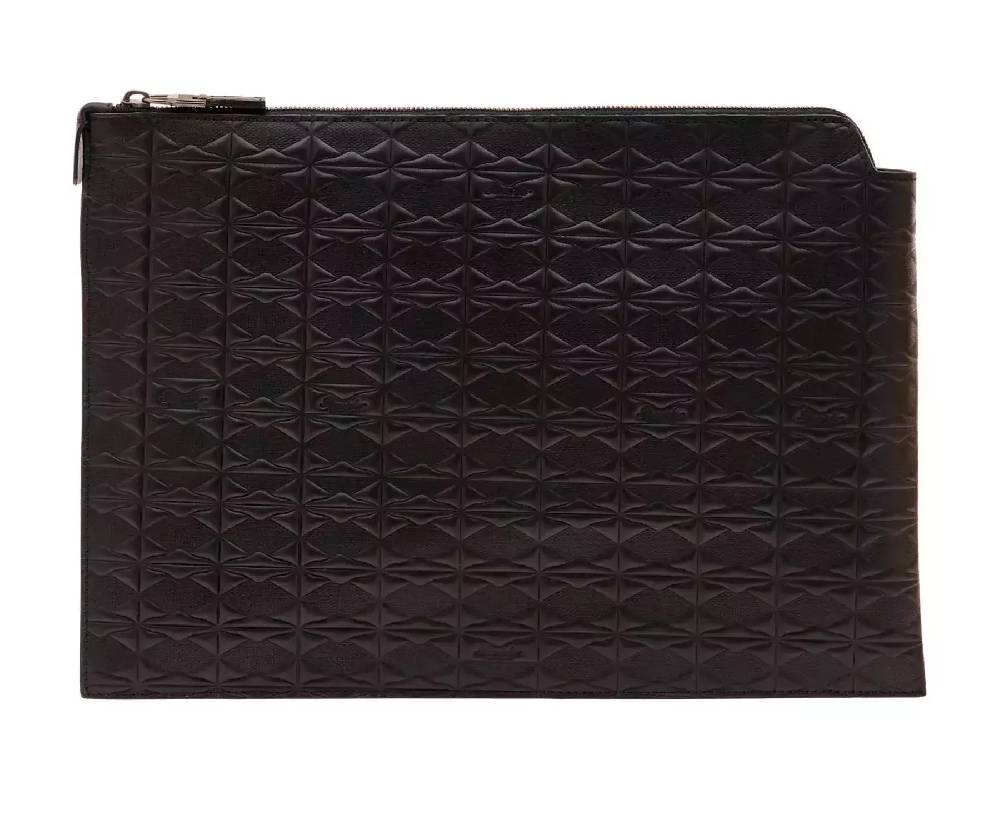 Pineider Pouch Large in Embossed Empress Saldi Di Fabbrica