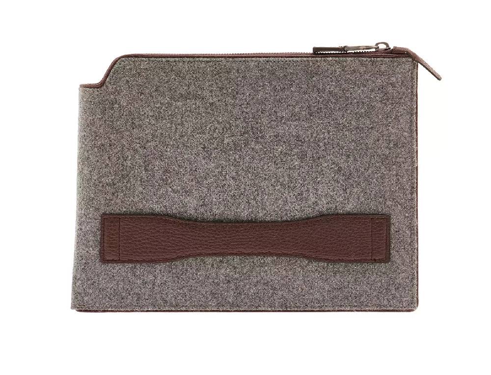 Pineider Pouch Medium in Wool Vendita Calda