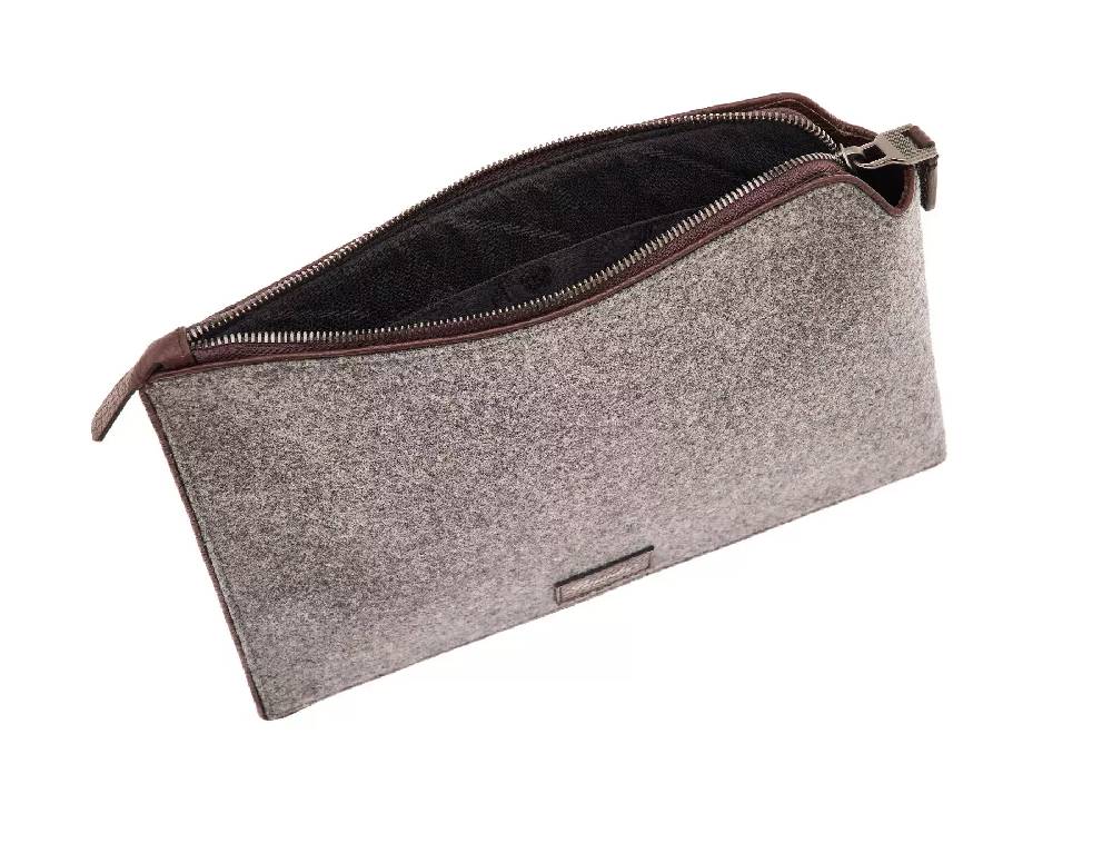 Pineider Pouch Medium in Wool Vendita Calda
