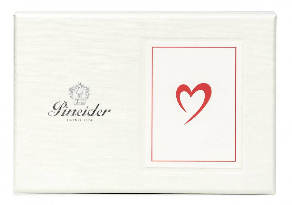 Pineider Portachiavi con Cuore in Pelle Nuova