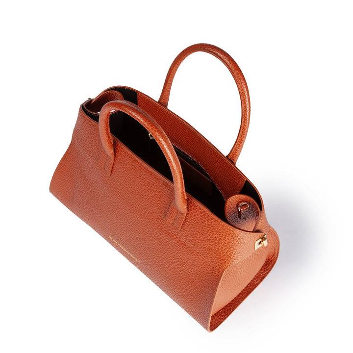 Roberta Gandolfi Elodie bowling medium borsa a mano in pelle con tracolla staccabile e regolabile Outlet