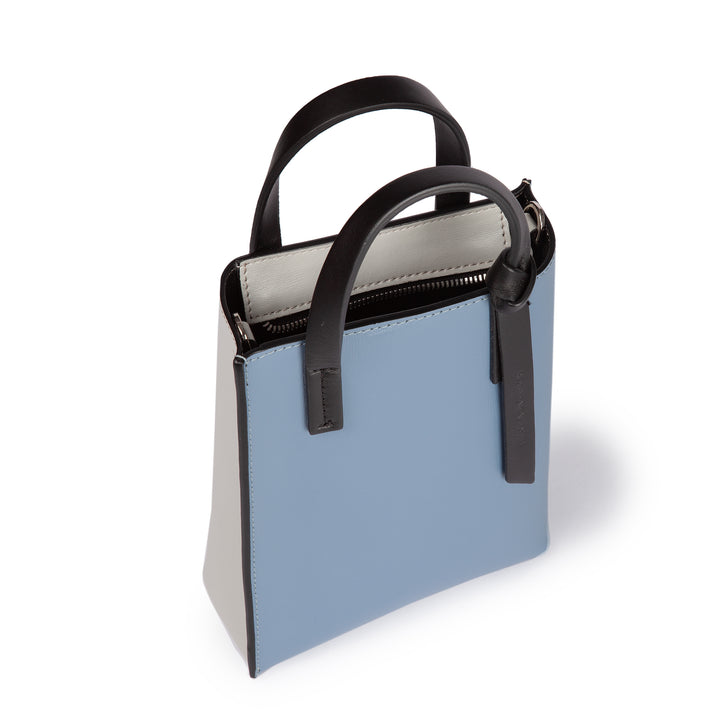 Roberta Gandolfi Cinzia Mini bag in pelle bicolor e tracolla staccabile Vendita