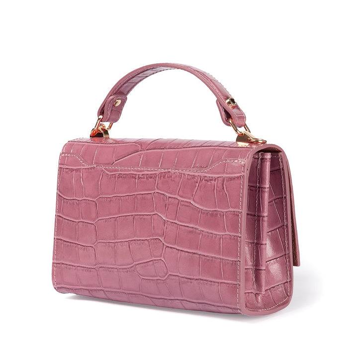 Roberta Gandolfi Nicole cocco compact crossbody borsa in pelle stampa cocco con tramezza interna e tasca esterna con tracolla staccabile e regolabile I Più Venduti