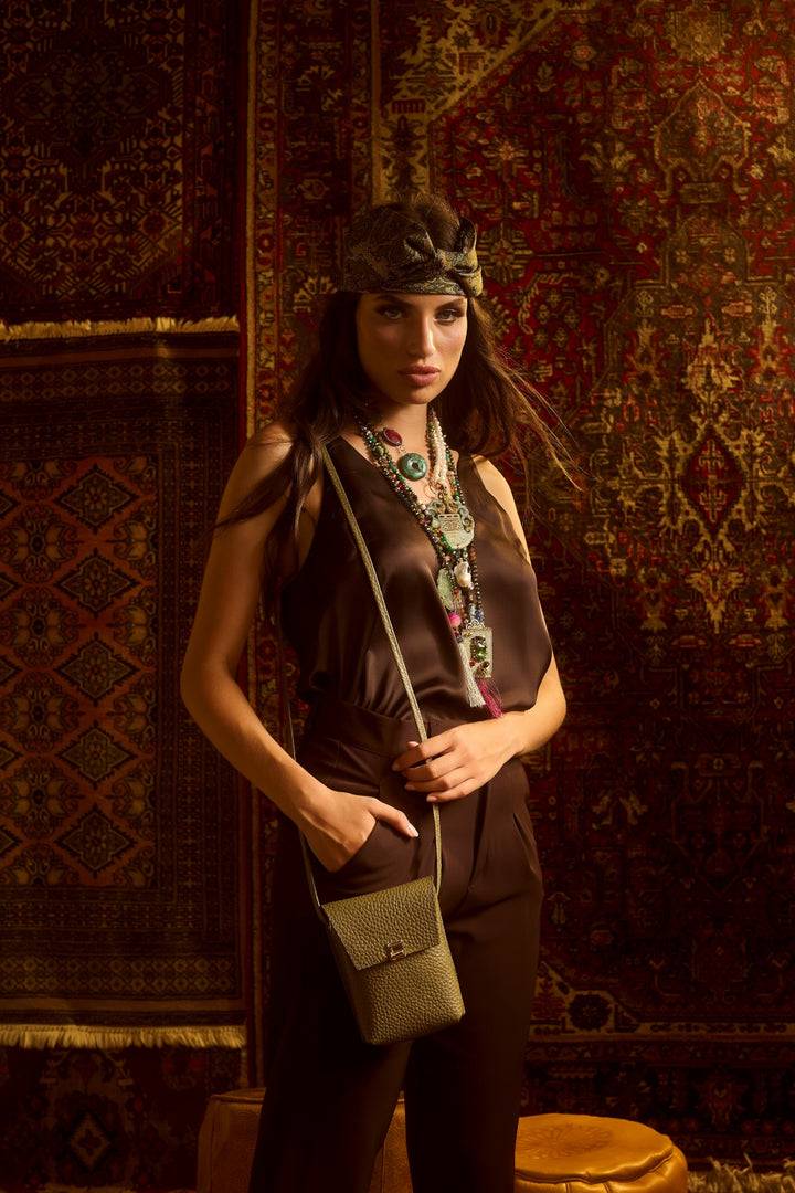Roberta Gandolfi Elodie minibag and phoneholder in pelle con pratica tasca esterna e tracolla regolabile Negozio