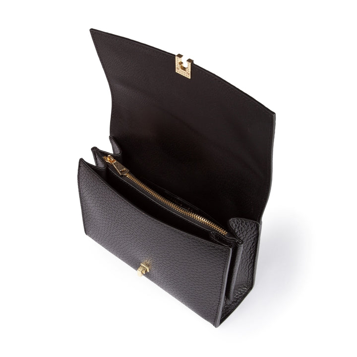 Roberta Gandolfi Elodie compact crossbody borsa in pelle con tramezza interna e tasca esterna con tracolla staccabile e regolabile 2025