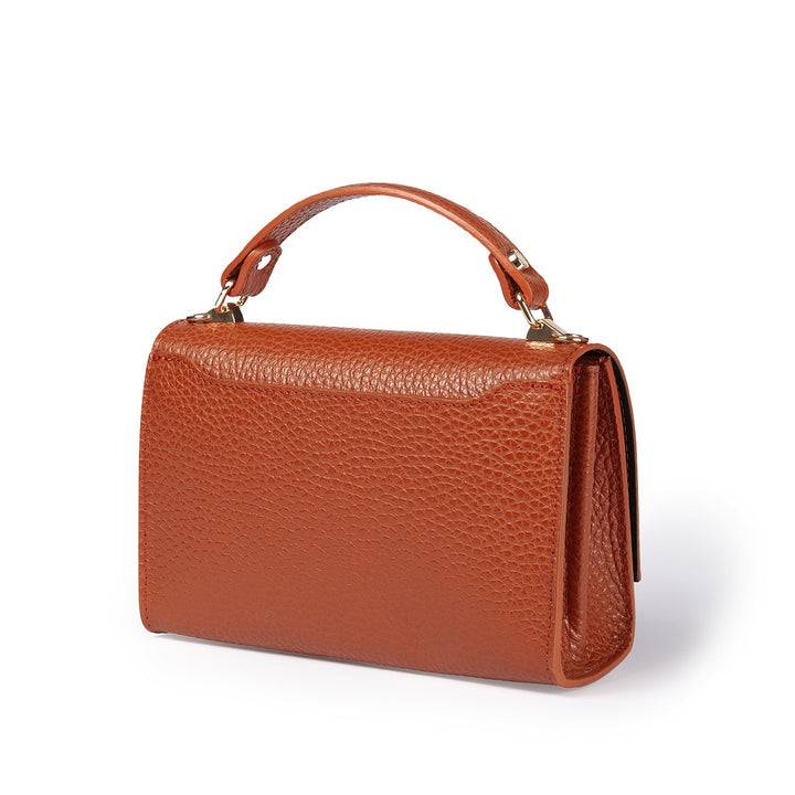 Roberta Gandolfi Elodie compact crossbody borsa in pelle con tramezza interna e tasca esterna con tracolla staccabile e regolabile Italia